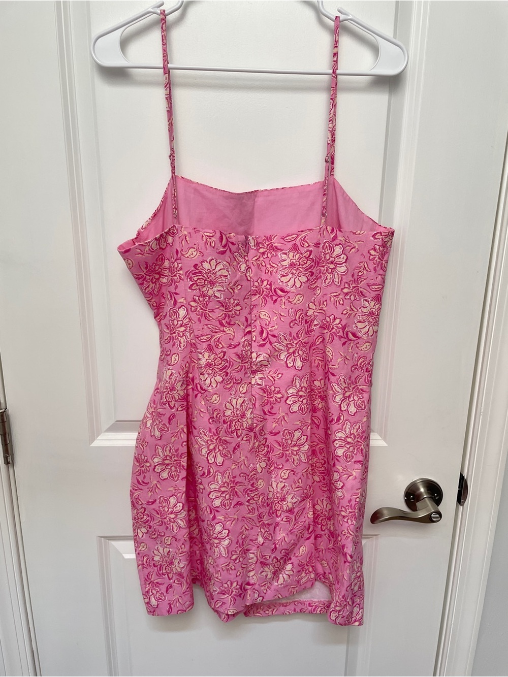 Zara size XL linen blend Pink Floral Slip summer Dress - Picture 5 of 10
